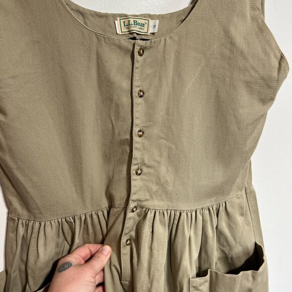 Vintage LL Bean Denim Jumper Dress, Size 14 - Picture 2 of 7